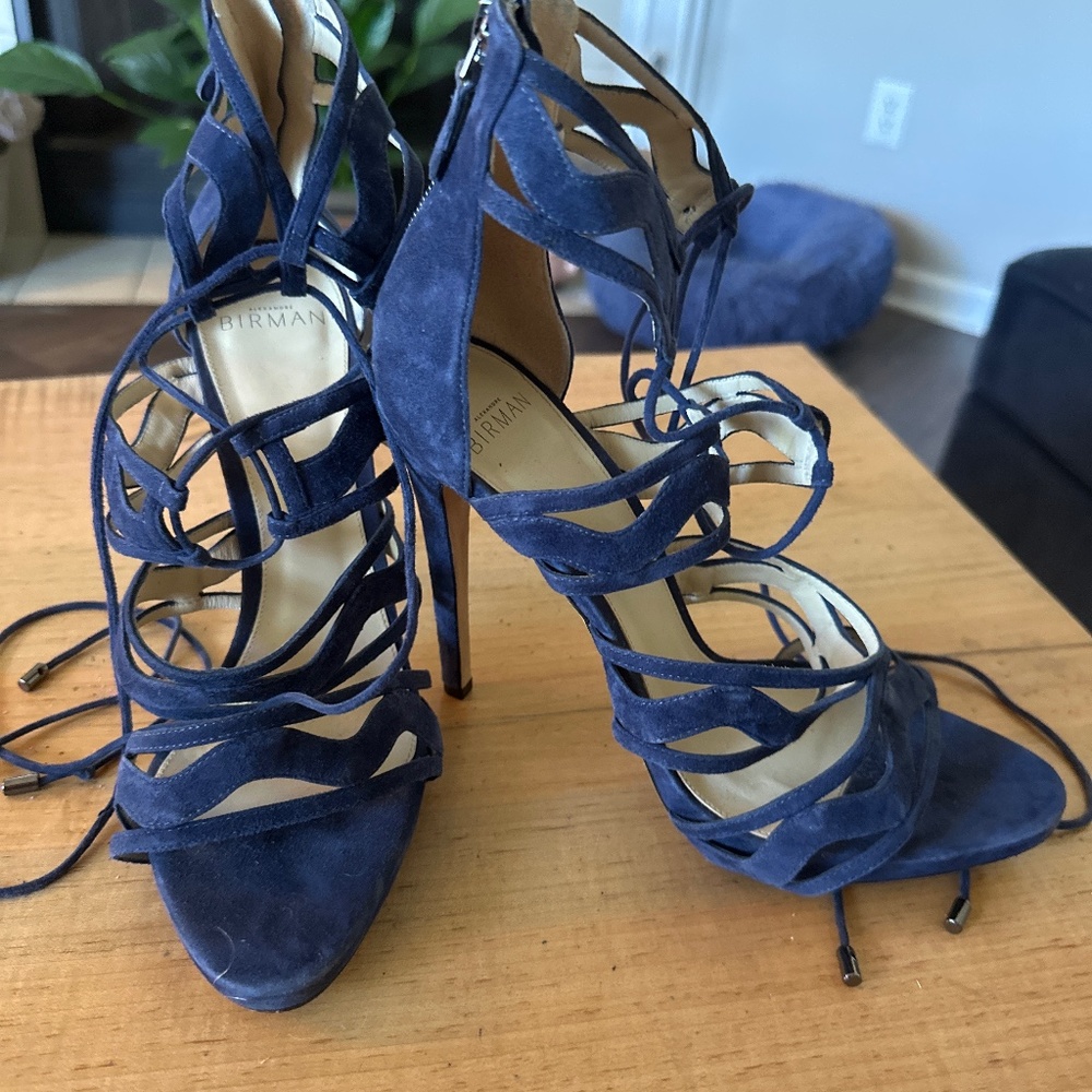 Alexandre Birman suede blue heels